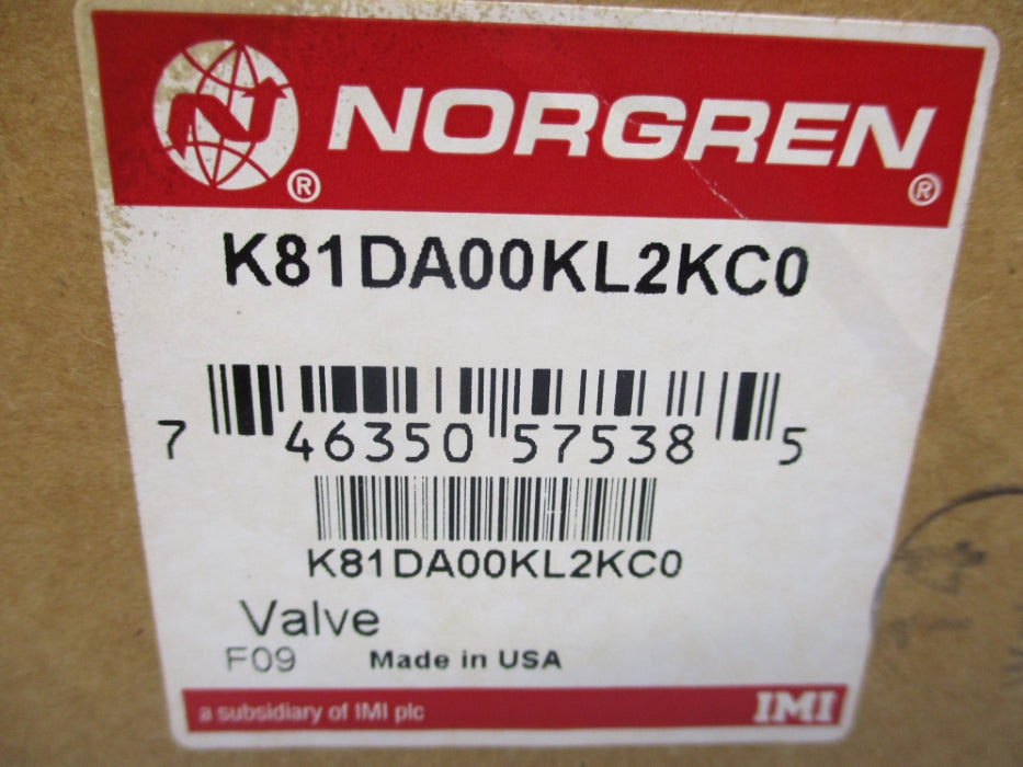 NORGREN K81DA00KL2KC0 150PSI NSMP