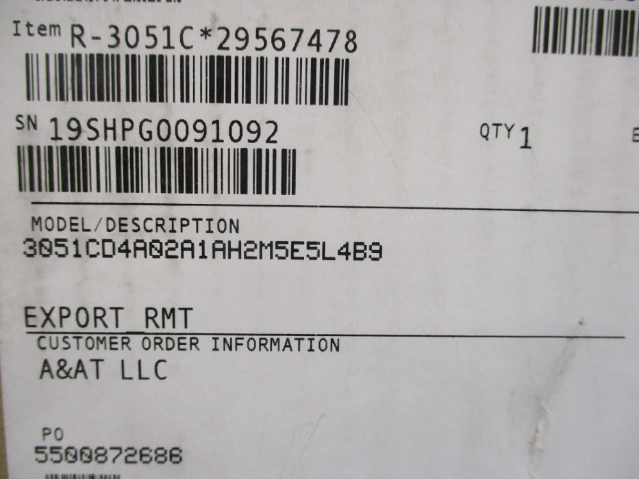 ROSEMOUNT 3051CD4A02A1AH2M5E5L4B89 300PSI NSMP