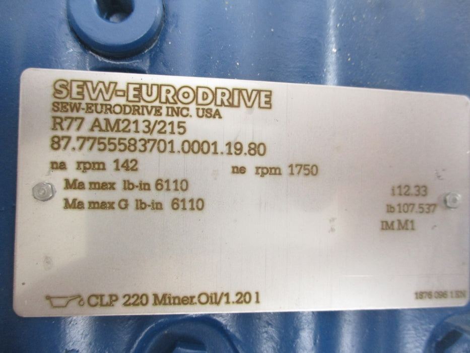 SEW-EURODRIVE R77AM213/215 87.7755583701.001.19.80 NSNP