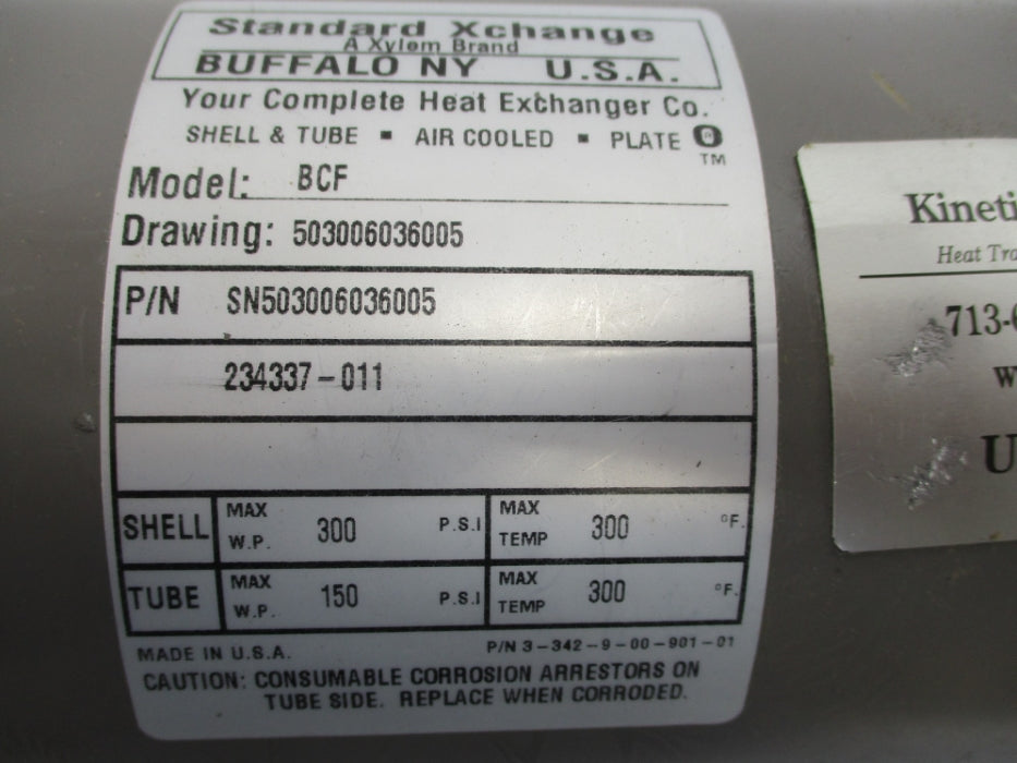 STANDARD XCHANGE BCF SN503006036005 300PSI NSNP