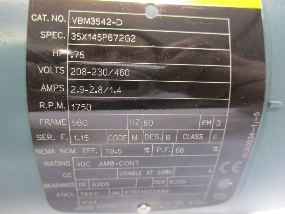 BALDOR VBM3542-D SER. F NSMP