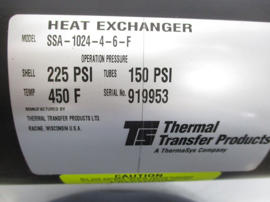 THERMAL TRANSFER PRODUCTS SSA-1024-4-6-F 225PSI NSNP