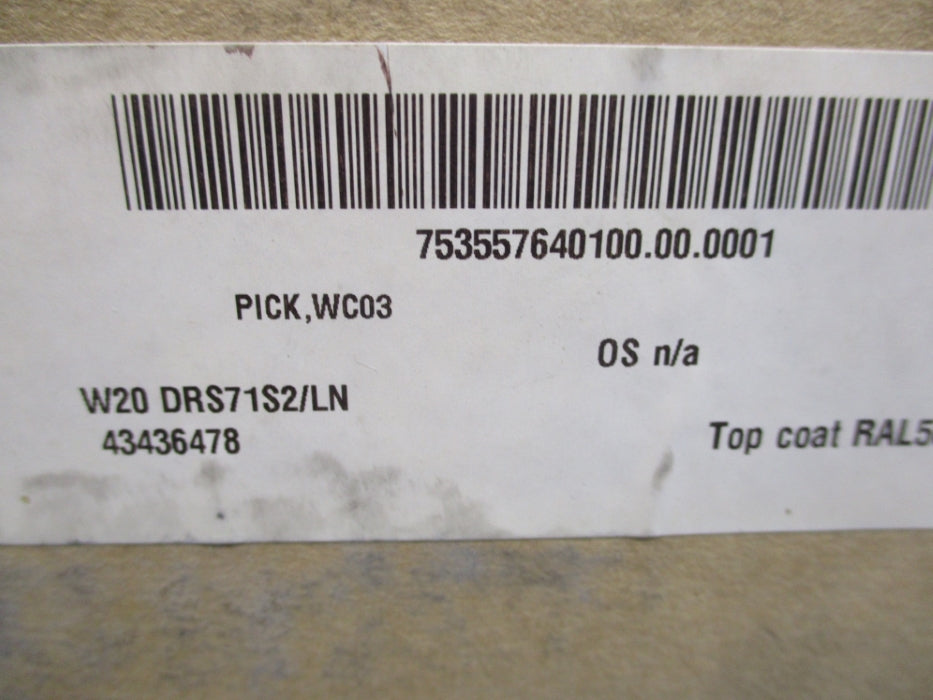 SEW-EURODRIVE W20DR71S2/LN 87.7535576401.0001.18.80 NSMP