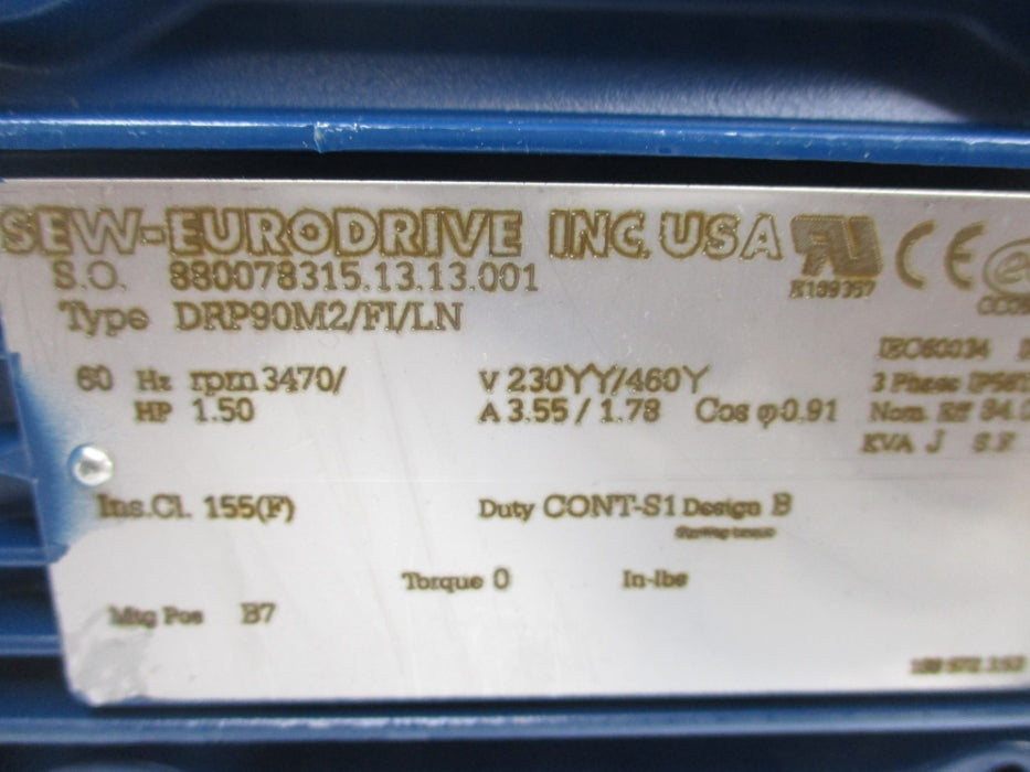 SEW-EURODRIVE DRP90M2/FI/LN 880078315.13.13.001 NSMP