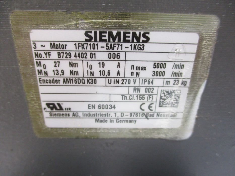 SIEMENS 1FK7101-5AF71-1KG3 NSMP
