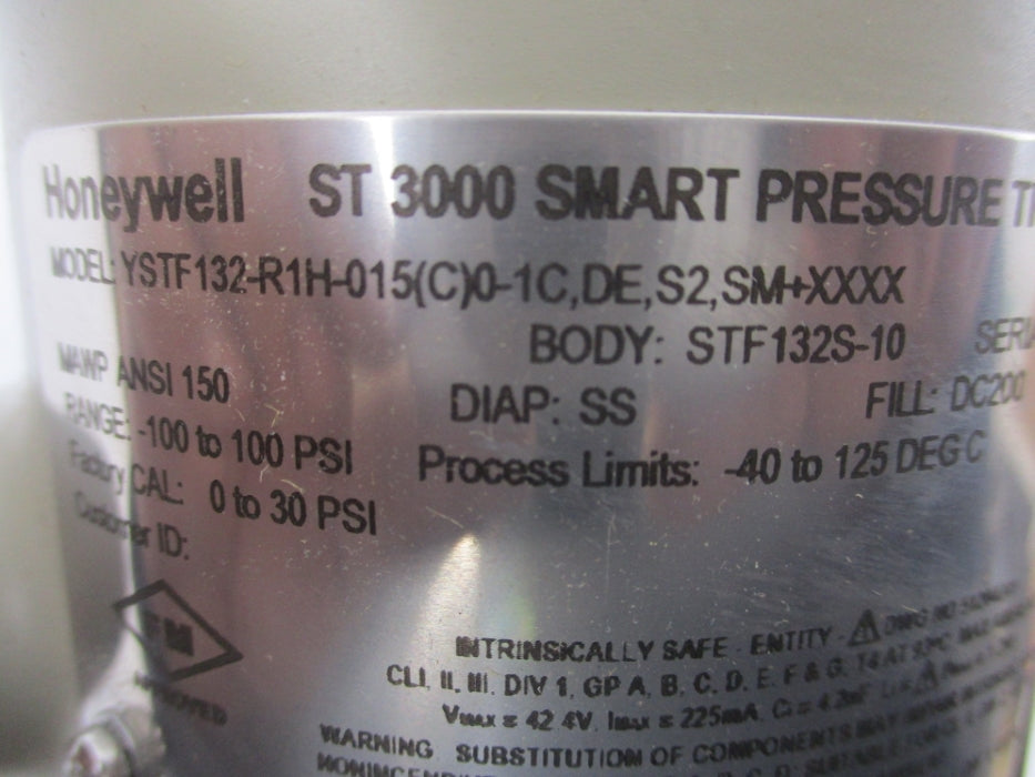 HONEYWELL YSTF132-R1H-015(C)0-1C,DE,S2,SM+XXXX 100PSI NSMP