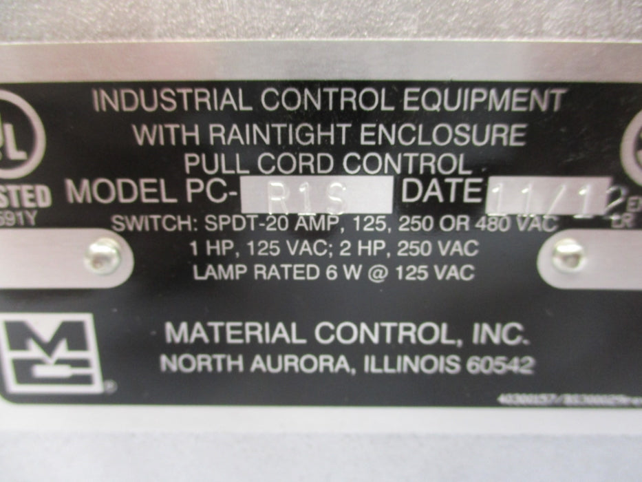 MATERIAL CONTROLS PC-R1S NSNP