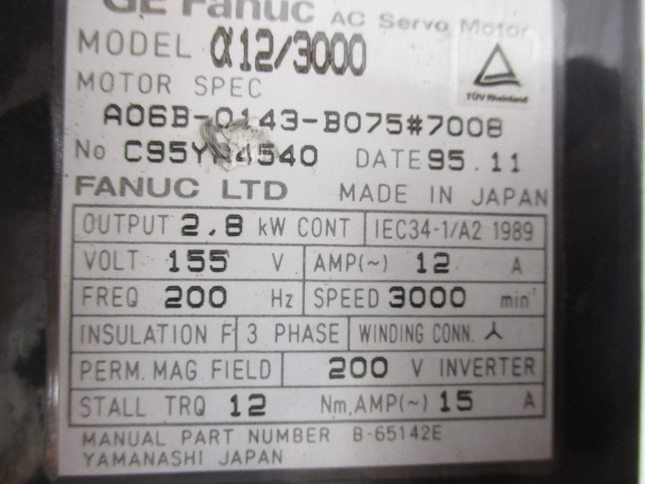 GE FANUC A06B-0143-B075#7008 UNMP