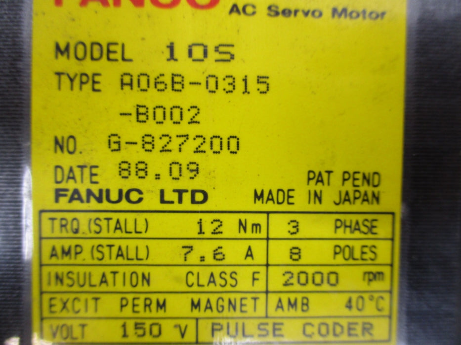 FANUC A06B-0315-B002 UNMP