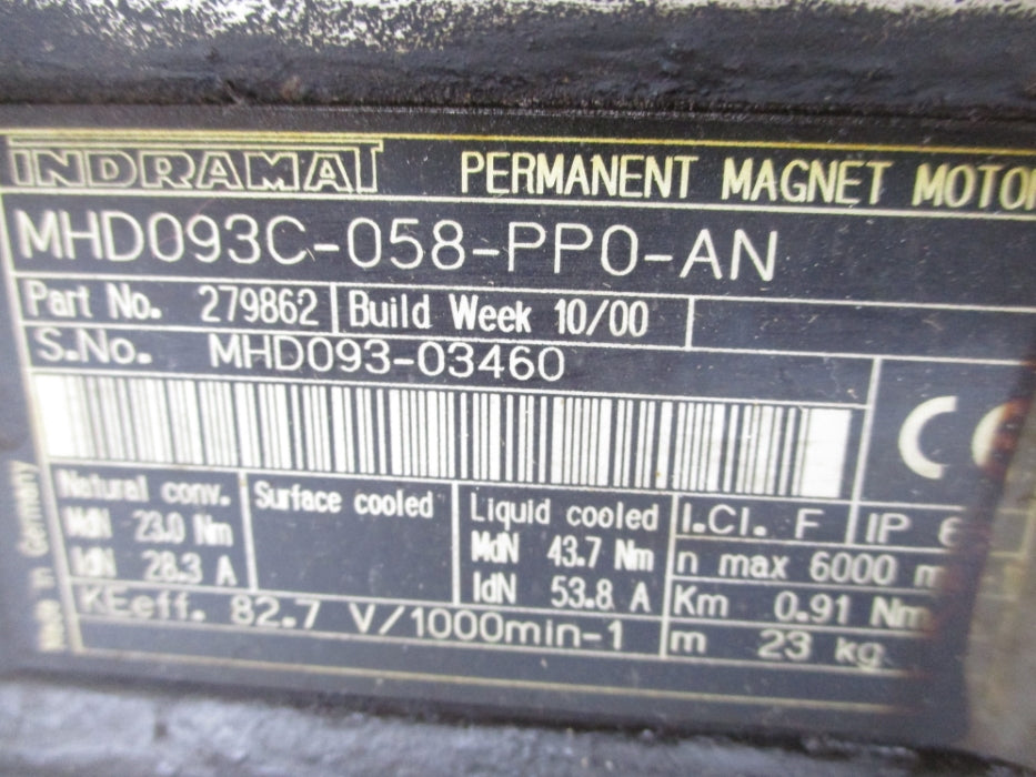 INDRAMAT MHD093C-058-PP0-AN UNMP