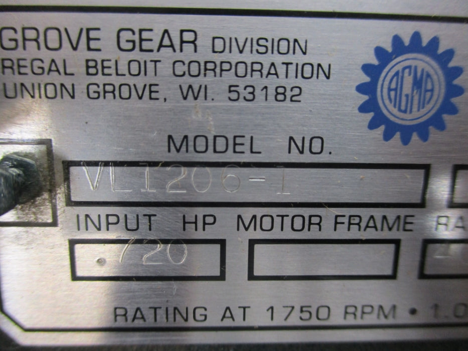 GROVE GEAR VL1206-1 NSNP