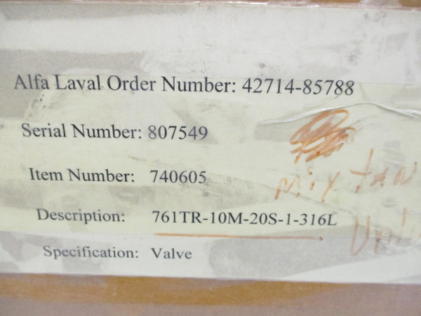 ALFA LAVAL 761TR-10M-20S-1-316L NSMP
