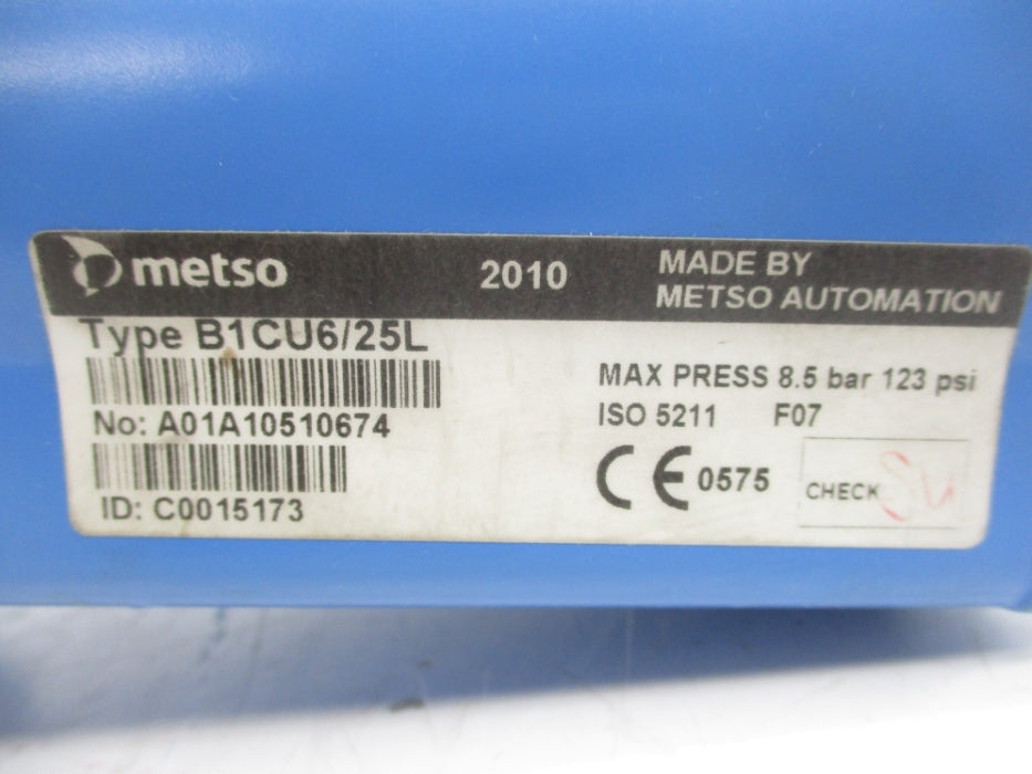 METSO AUTOMATION B1CU6/25L 123PSI NSNP