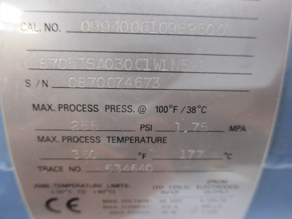 ROSEMOUNT 8705TSA030C1W1N5H2 255PSI UNMP