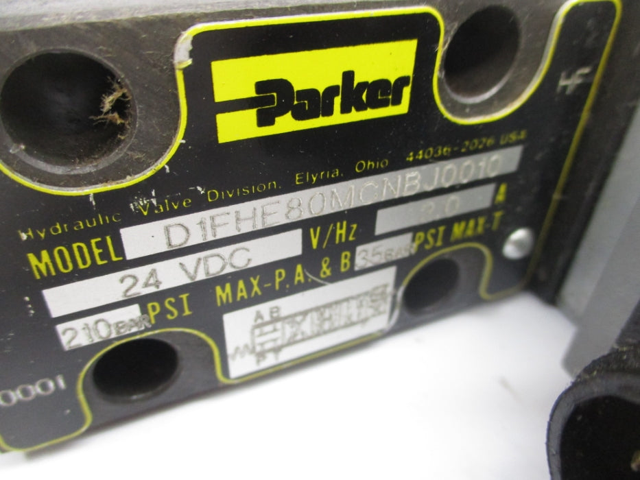 PARKER D1FHE80MCNBJ0010 24V 210PSI NSMP