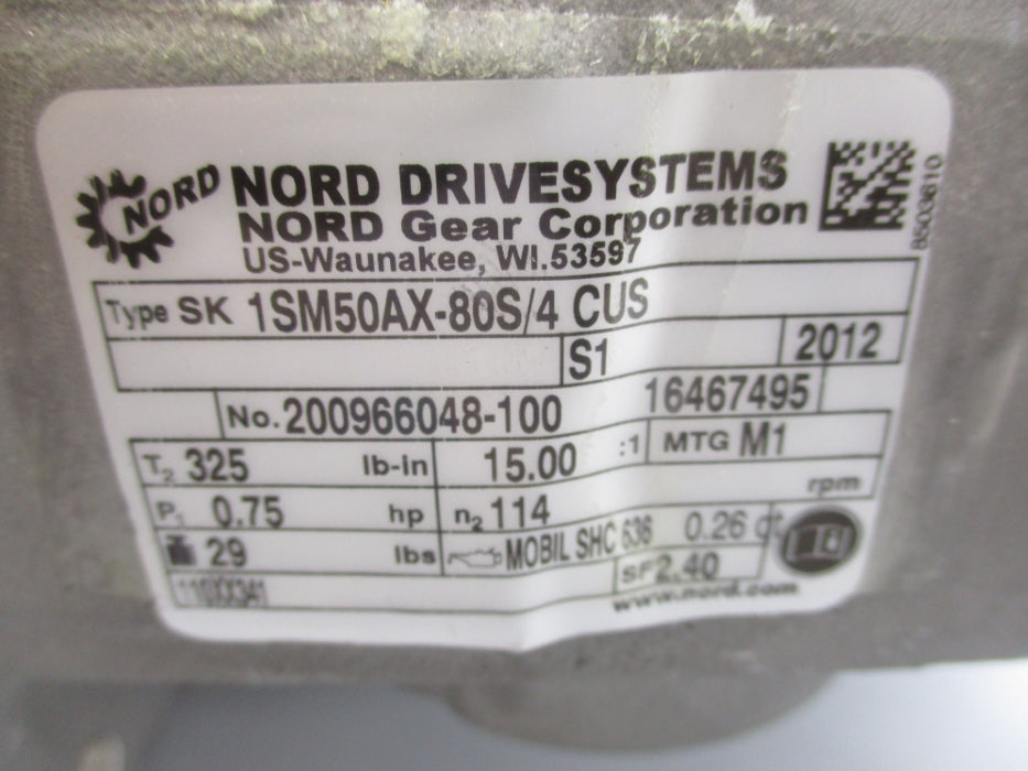 NORD GEAR SK1SM50AX-80S/4CUS NSNP