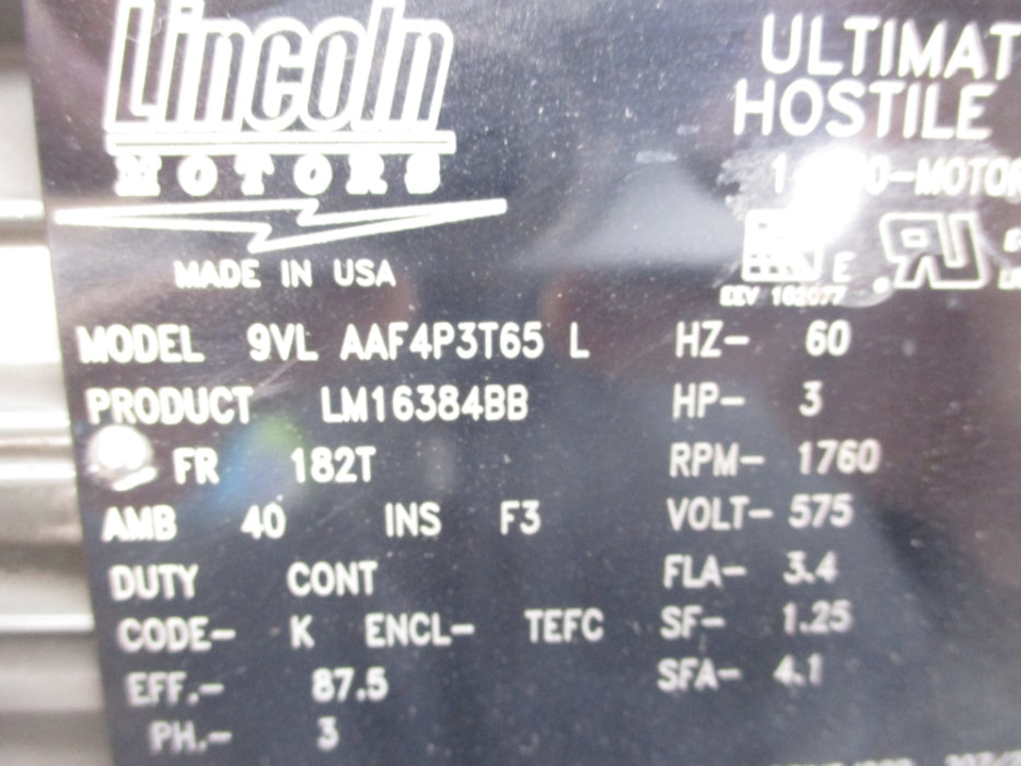 LINCOLN 9VLAAF4P3T65L LM16384BB NSNP