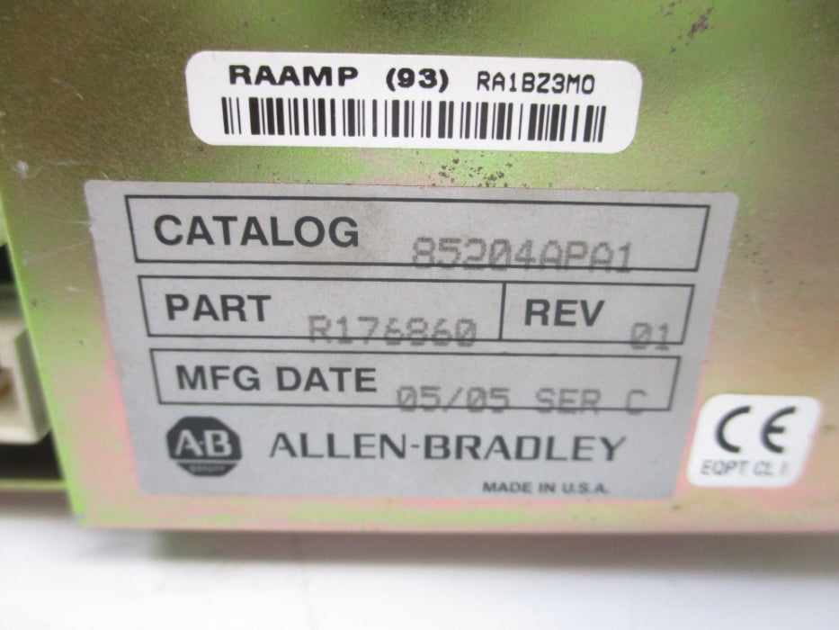 INDUSTRIAL SPARE PART 85204APA1 R176860 SER. C REV. 01 UNMP