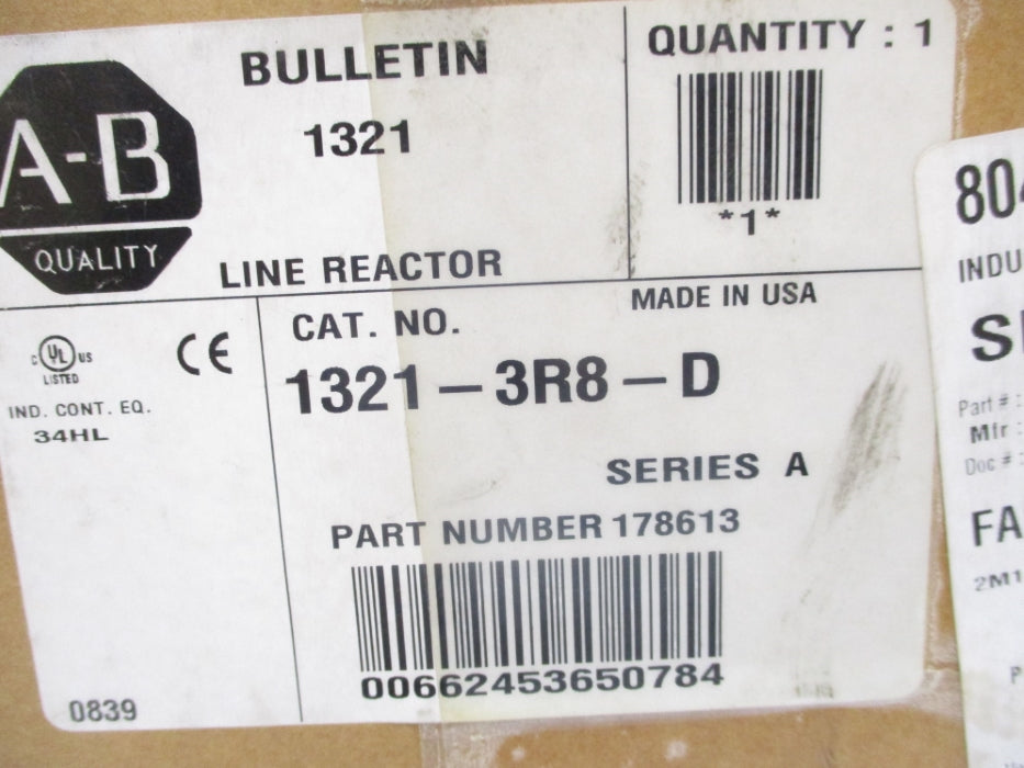 ALLEN BRADLEY 1321-3R8-D SER. A NSMP