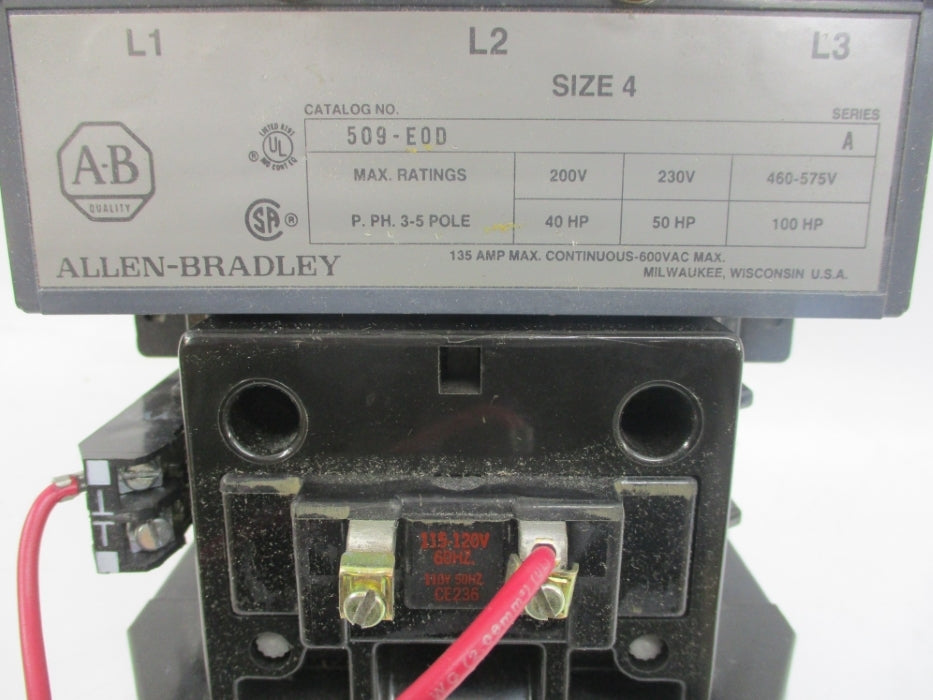 ALLEN BRADLEY 509-EOD SER. A (AS PICTURED) UNMP