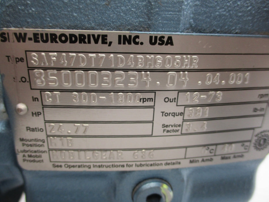 SEW-EURODRIVE SAF47DT71D4BM605HR NSNP