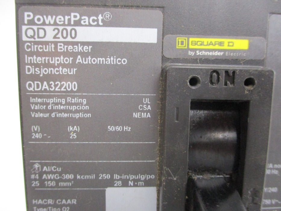 SQUARE D QDA32200 SER. 2 240V 200A NSNP