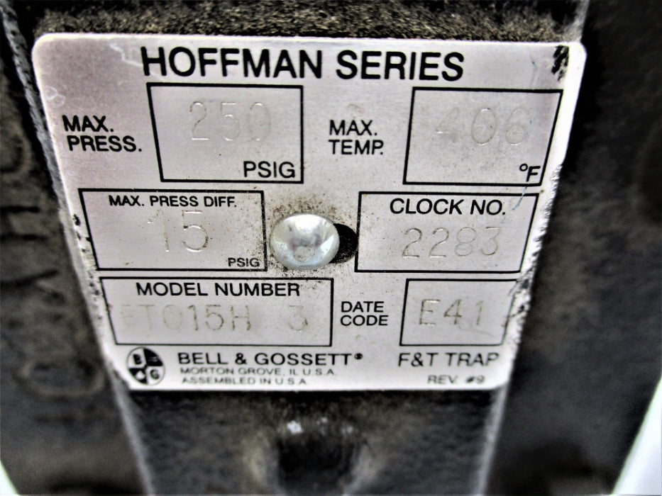 HOFFMAN FT015H3 250PSI NSNP