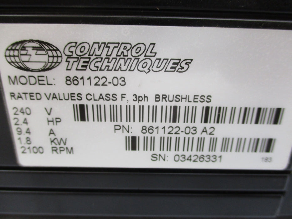 CONTROL TECHNIQUES 861122-03 240V 9.4A NSNP