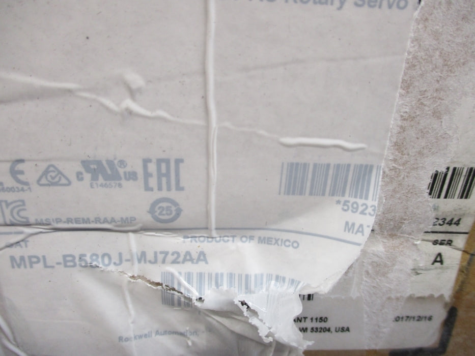 ALLEN BRADLEY MPL-B580J-MJ72AA SER. A NSMP