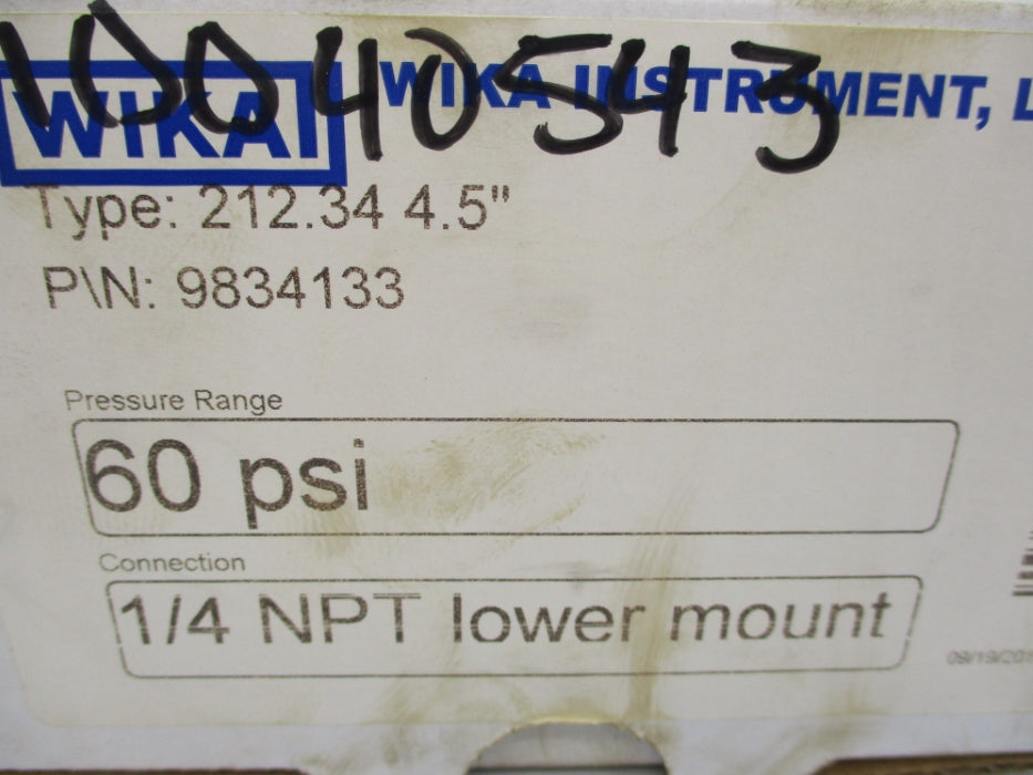 WIKA 212.344.5 9834133 0-60PSI NSMP