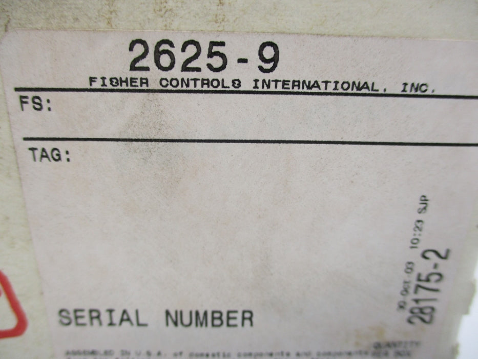FISHER CONTROLS 2625-9 40PSI NSMP