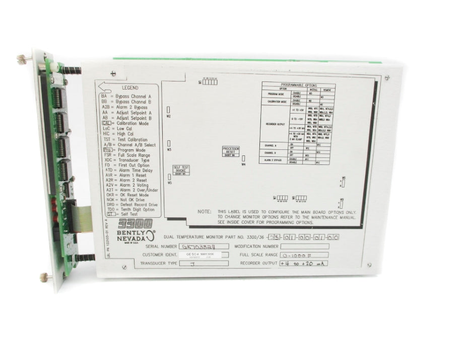 BENTLY NEVADA 3300/36-05-01-00-01-00 REMAN