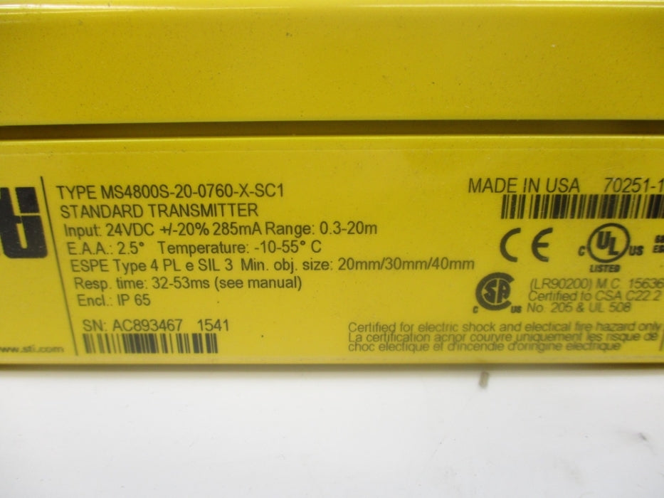 OMRON MS4800S-20-0760-X-SC1 NSNP