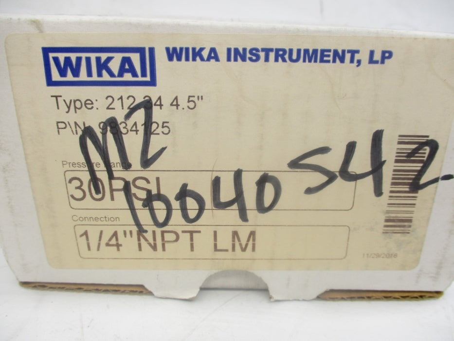 WIKA 212.344.5 9834125 0-30PSI NSMP