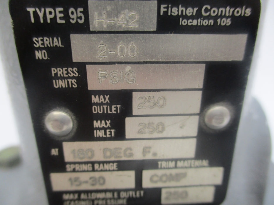 FISHER CONTROLS 95H-42 250PSI NSNP