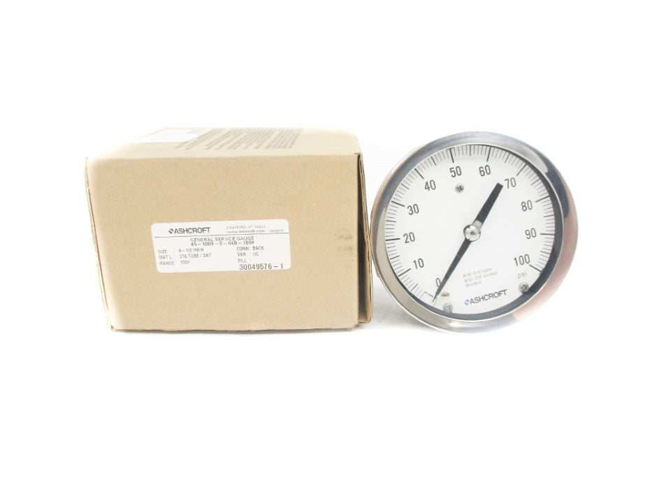 ASHCROFT 45-1009-S-04B-100# 0-100PSI NSMP