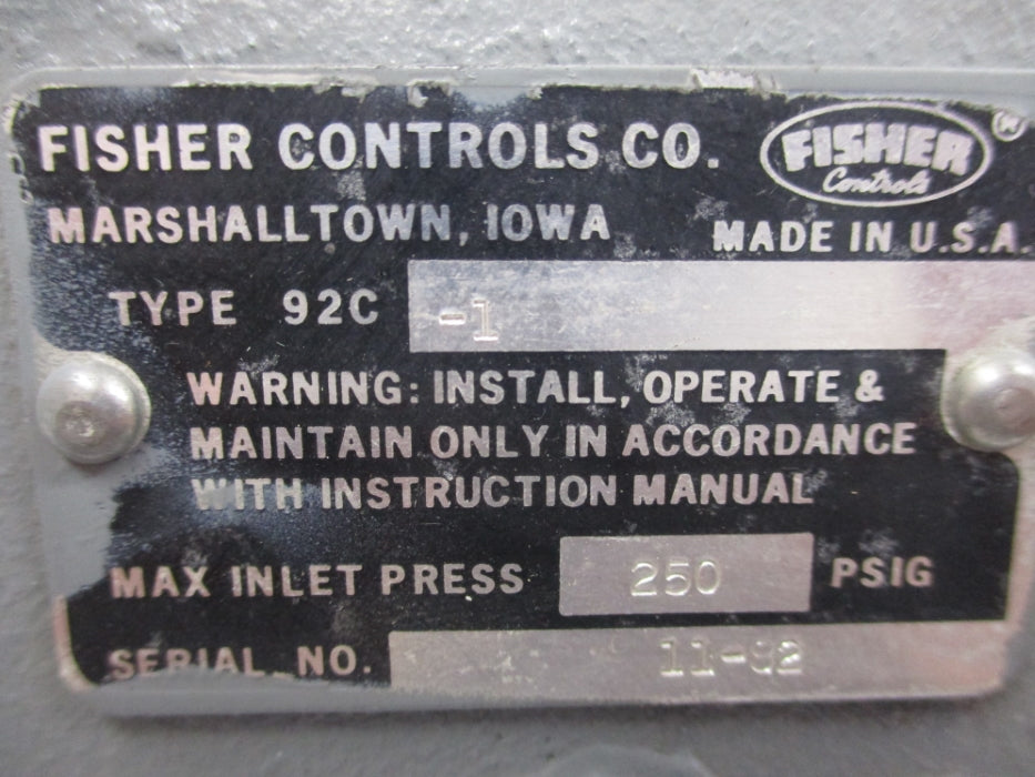 FISHER CONTROLS 92C-1 250PSI NSNP