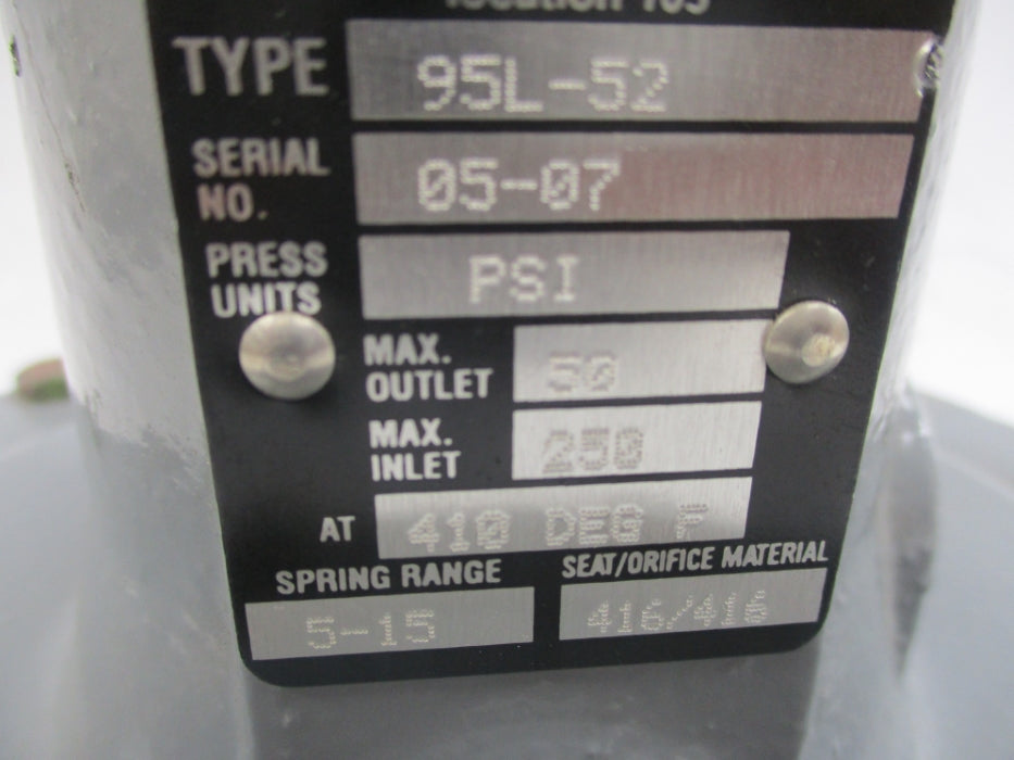 FISHER CONTROLS 95L-52 250PSI NSNP
