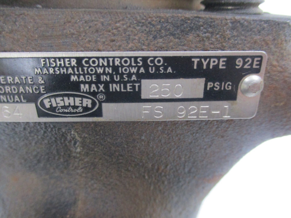 FISHER CONTROLS FS92E-1 250PSI NSNP