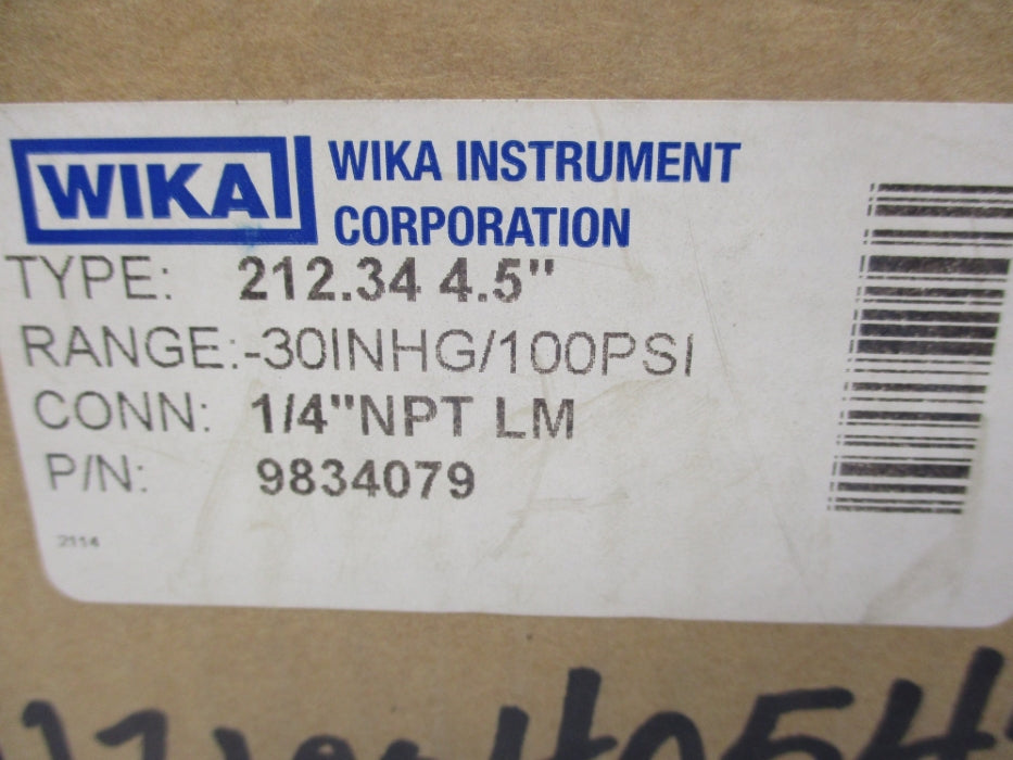 WIKA 9834079 212.344.5 -30-100PSI NSMP