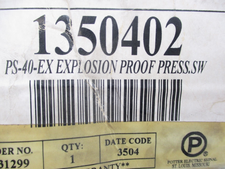 POTTER PS-40-EX 1350402 10-175PSI NSMP