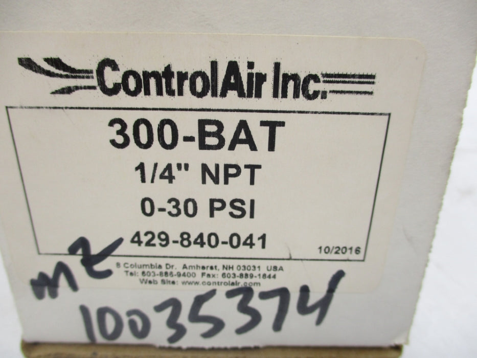 CONTROL AIR 300-BAT 300PSI NSMP