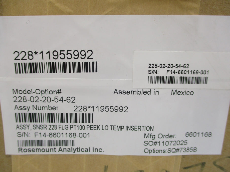 HONEYWELL 228-02-20-54-62 NSMP