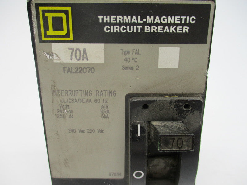 SQUARE D FAL22070 70A 240VAC 250VDC UNMP