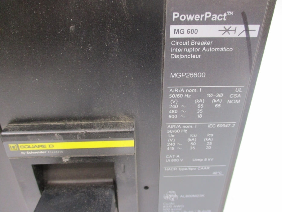 SQUARE D MGP26600 SER. 2 240V 600A NSNP