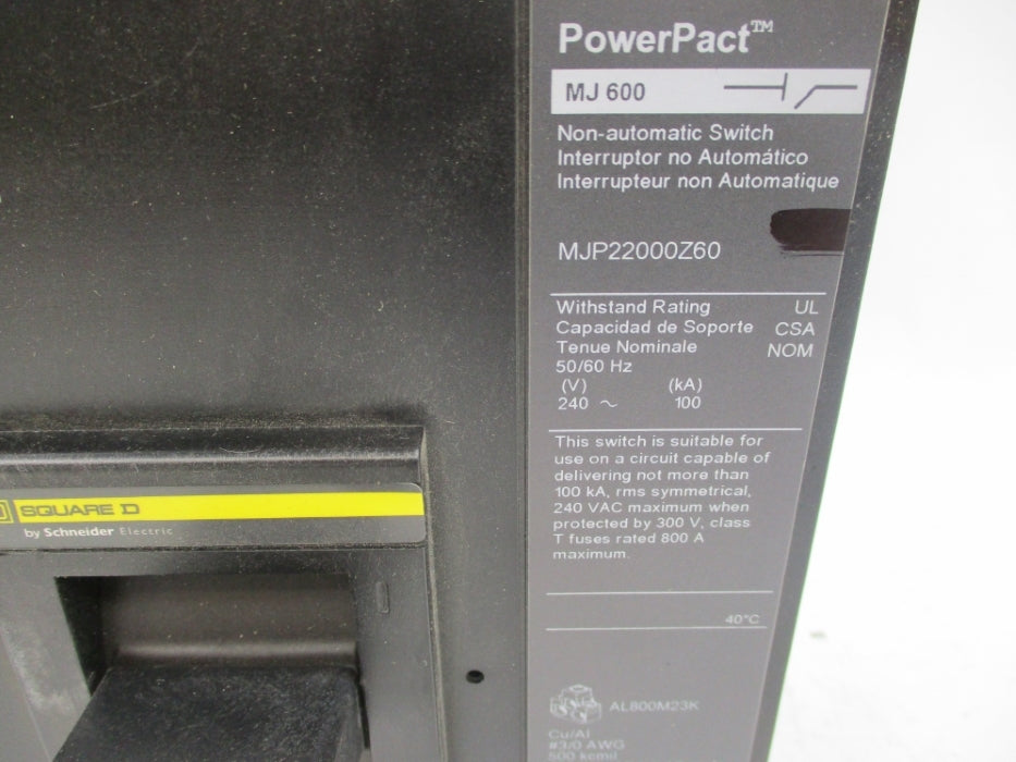 SQUARE D MJP22000Z60 240V 2000A NSNP