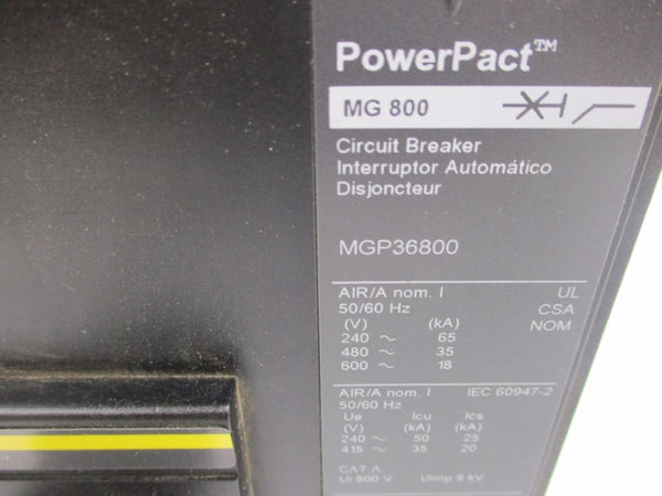 SQUARE D MGP36800 SER. 2 600V 800A NSNP