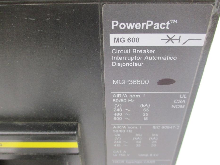 SQUARE D MGP36600 SER. 2 600V 600A NSNP