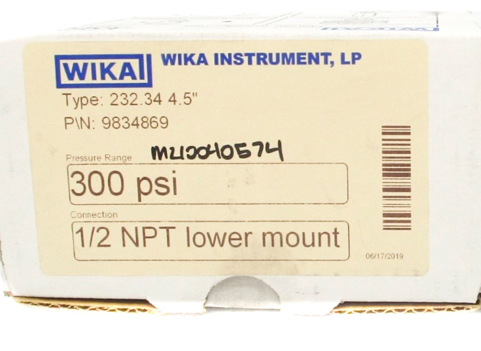 WIKA 9834869 0-300PSI NSMP
