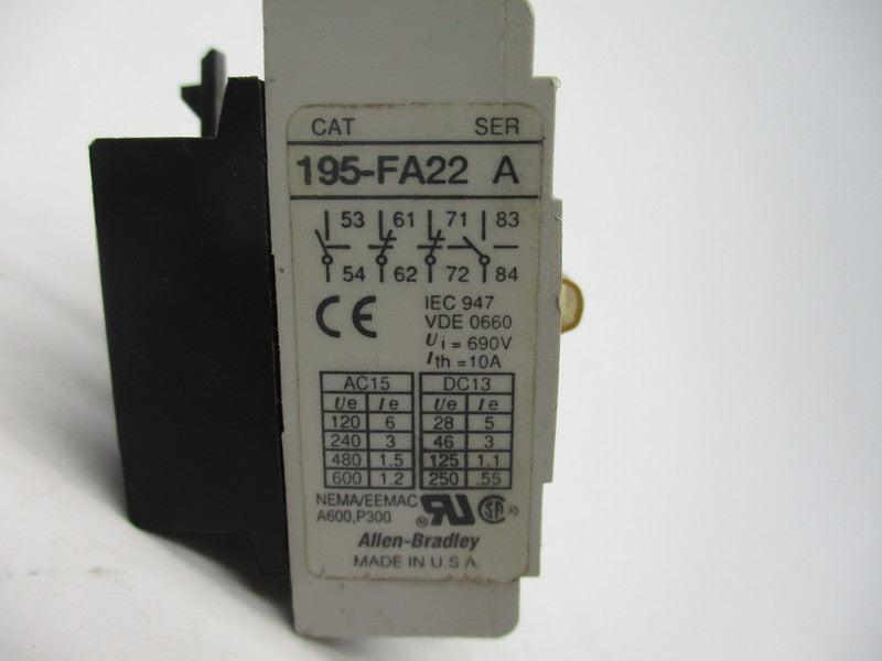 ALLEN BRADLEY 195-FA22 SER. A UNMP
